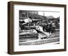 Barge Family on a Dumpy Barge, London, C1905-null-Framed Photographic Print