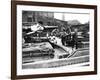 Barge Family on a Dumpy Barge, London, C1905-null-Framed Photographic Print