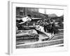 Barge Family on a Dumpy Barge, London, C1905-null-Framed Photographic Print