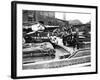 Barge Family on a Dumpy Barge, London, C1905-null-Framed Photographic Print
