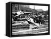 Barge Family on a Dumpy Barge, London, C1905-null-Framed Stretched Canvas