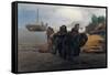 Barge Haulers Wading-Ilya Yefimovich Repin-Framed Stretched Canvas