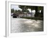 Barge Moored on the Canal Du Midi, Trebes, Aude Languedoc Roussillon, France, Europe-Martin Child-Framed Photographic Print