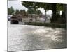 Barge Moored on the Canal Du Midi, Trebes, Aude Languedoc Roussillon, France, Europe-Martin Child-Mounted Photographic Print