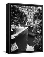 Barge on a Canal-Alfred Eisenstaedt-Framed Stretched Canvas