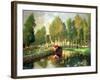 Barge on a River, Normandy-Rupert Charles Wolston Bunny-Framed Giclee Print