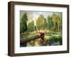 Barge on a River, Normandy-Rupert Charles Wolston Bunny-Framed Giclee Print