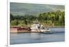 Barge on the River 2-Jai Johnson-Framed Giclee Print