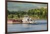 Barge on the River 2-Jai Johnson-Framed Giclee Print