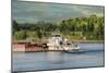 Barge on the River 2-Jai Johnson-Mounted Giclee Print