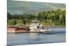 Barge on the River 2-Jai Johnson-Mounted Giclee Print