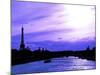 Barge on the River Seine with Views of the Eiffel Tower and Alexandre III Bridge - Paris - France-Philippe Hugonnard-Mounted Photographic Print
