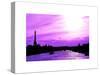 Barge on the River Seine with Views of the Eiffel Tower and Alexandre III Bridge - Paris - France-Philippe Hugonnard-Stretched Canvas