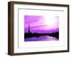 Barge on the River Seine with Views of the Eiffel Tower and Alexandre III Bridge - Paris - France-Philippe Hugonnard-Framed Art Print