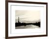 Barge on the River Seine with Views of the Eiffel Tower and Alexandre III Bridge - Paris - France-Philippe Hugonnard-Framed Art Print