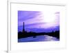 Barge on the River Seine with Views of the Eiffel Tower and Alexandre III Bridge - Paris - France-Philippe Hugonnard-Framed Art Print