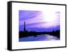 Barge on the River Seine with Views of the Eiffel Tower and Alexandre III Bridge - Paris - France-Philippe Hugonnard-Framed Stretched Canvas