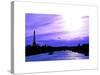 Barge on the River Seine with Views of the Eiffel Tower and Alexandre III Bridge - Paris - France-Philippe Hugonnard-Stretched Canvas