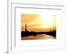 Barge on the River Seine with Views of the Eiffel Tower and Alexandre III Bridge - Paris - France-Philippe Hugonnard-Framed Art Print