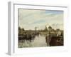 Barge on the Seine at Bougival, 1871-Camille Pissarro-Framed Giclee Print