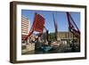 Barge Passing Through St Katherines Lock, London-Peter Thompson-Framed Photographic Print