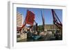 Barge Passing Through St Katherines Lock, London-Peter Thompson-Framed Photographic Print