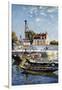 Barges, 1885-Alfred Sisley-Framed Giclee Print