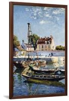 Barges, 1885-Alfred Sisley-Framed Giclee Print