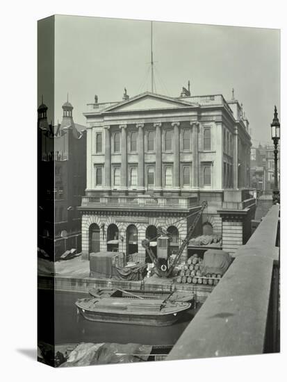 Barges and Goods in Front of Fishmongers Hall, Seen from London Bridge, 1912-null-Stretched Canvas