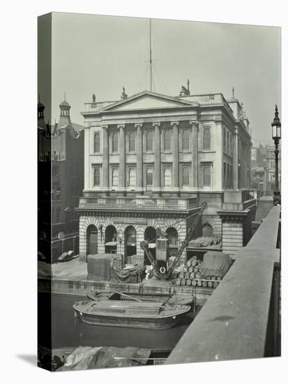 Barges and Goods in Front of Fishmongers Hall, Seen from London Bridge, 1912-null-Stretched Canvas