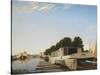 Barges at a Mooring-Scandinavian-Stretched Canvas