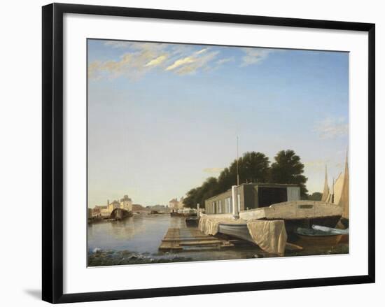 Barges at a Mooring-Scandinavian-Framed Giclee Print