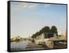 Barges at a Mooring-Scandinavian-Framed Stretched Canvas