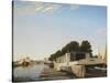 Barges at a Mooring-Scandinavian-Stretched Canvas