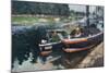 Barges at Pontoise-Camille Pissarro-Mounted Art Print