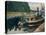 Barges at Pontoise-Camille Pissarro-Stretched Canvas