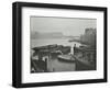 Barges Moored at Bankside Wharves Looking Downstream, London, 1913-null-Framed Photographic Print