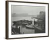 Barges Moored at Bankside Wharves Looking Downstream, London, 1913-null-Framed Photographic Print