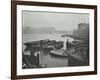 Barges Moored at Bankside Wharves Looking Downstream, London, 1913-null-Framed Photographic Print