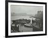 Barges Moored at Bankside Wharves Looking Downstream, London, 1913-null-Framed Photographic Print