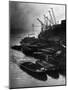 Barges Moored at Hays Wharf-null-Mounted Photographic Print