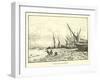 Barges Near Vauxhall-null-Framed Giclee Print