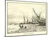 Barges Near Vauxhall-null-Mounted Giclee Print