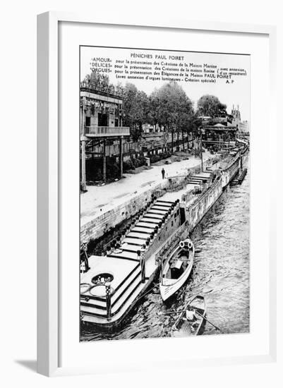 Barges of Paul Poiret at the Exposition Des Arts Décoratifs, Paris, 1925-null-Framed Photographic Print