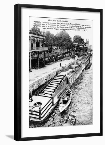 Barges of Paul Poiret at the Exposition Des Arts Décoratifs, Paris, 1925-null-Framed Photographic Print