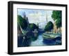 Barges on a Canal at Rotterdam, 1908-Maximilien Luce-Framed Giclee Print