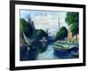 Barges on a Canal at Rotterdam, 1908-Maximilien Luce-Framed Giclee Print