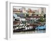 Barges on River Pasig with City Buildings Behind, Manila, Philippines, Southeast Asia-Kober Christian-Framed Photographic Print