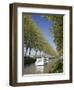 Barges on the Canal Du Midi, UNESCO World Heritage Site, in Spring, Languedoc-Roussillon, France, E-David Clapp-Framed Photographic Print