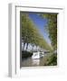 Barges on the Canal Du Midi, UNESCO World Heritage Site, in Spring, Languedoc-Roussillon, France, E-David Clapp-Framed Photographic Print